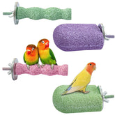 Baeruuss beak grinding stone perch with textured surface for budgies