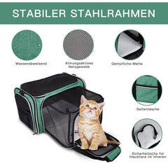 BAGLHER carrier expanded on three sides demonstrating spacious interior