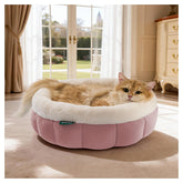 BALANCE round cat bed front view, cozy donut for small pets.