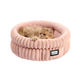 BALANCE cat bed round soft milk plushβwarm, cozy corner for indoor cats.