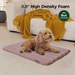 BALANCE Dog Crate Pad—water-resistant top protects foam from spills.