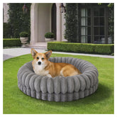 BALANCE Luxury Donut Bed front view highlights cozy round design and plush comfort for resting pets.