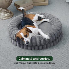 BALANCE Luxury Donut Bed removable cushion cover enables easy machine washing for quick cleaning.