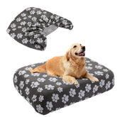 BALAPET washable dog bed cover with paw-print fabric provides soft comfort and playful style for pets