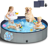 Bamda foldable dog pool 71-inch diameter offers a spacious play area for large dogs.