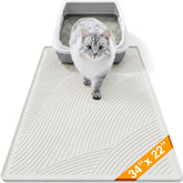 BANLYEO cat litter box mat front view showing large surface for litter trapping