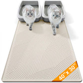 BANLYEO XL cat litter mat in 40x30 inches traps litter efficiently.