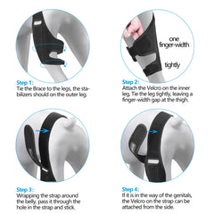 BaoGuai dog knee brace with adjustable straps on the leg