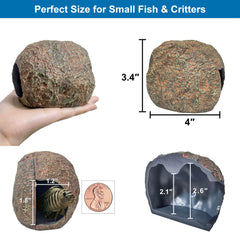 BaoZqua 3rd-Gen magnetic aquarium cave mounted view for top or mid placement