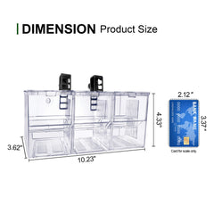 BaoZqua isolation box mounted with suction cups and hook