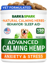 BARK&SPARK calming treats bag on display to support dogs during stress