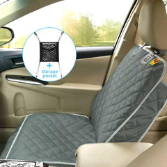 Bark Lover front seat cover with side flaps enhances safety while keeping the seat clean