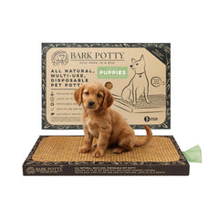 Bark Potty puppy potty setup for easy indoor training and space saving.