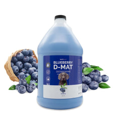 Bark2Basics Blueberry D-Mat conditioner bottle softens and moisturizes the coat.