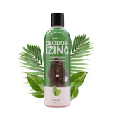 Bark2Basics deodorizing dog shampoo bottle pour for easy application and lasting freshness.