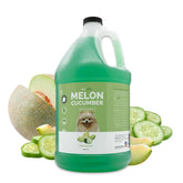 Bark2Basics Melon Cucumber Dog Shampoo bottle pour for easy baths