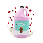 Bark2Basics Pomegranate Yogurt Dog Shampoo bottle on shelf highlighting 1 gallon size for deep conditioning.