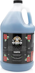Bark2Basics Rock the Dog Aromatic Shampoo bottle with lavender scent calms bath time for dogs.