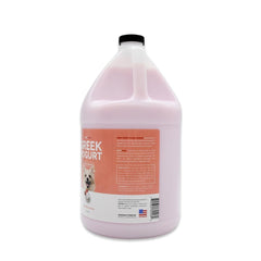 Bark2Basics Strawberries Creme Yogurt Shampoo gallon label highlights bulk value for professional use.