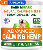 BARK&SPARK Advanced Calming Chews bottle front for anxious dogs