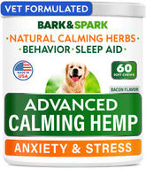 BARK&SPARK calming chews bottle image for anxiety relief in dogs