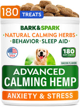 BARK&SPARK Advanced Calming Hemp Treats packshot showing soft chews for dog calmness