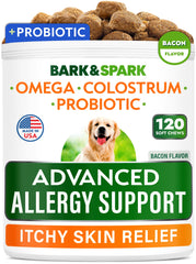 BARK&SPARK advanced allergy chews for healthy skin in bacon flavor