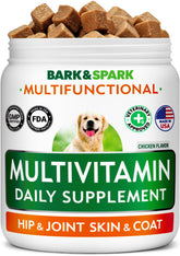 BARK&SPARK Dog Multivitamin Bottleβcomprehensive daily care for skin, joints and digestion.