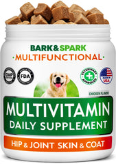 BARK&SPARK Dog Multivitamin Bottleâcomprehensive daily care for skin, joints and digestion.