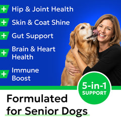 BARK&SPARK Dog Multivitamin Chews Closeupâsoft chews supporting mobility and coat health.