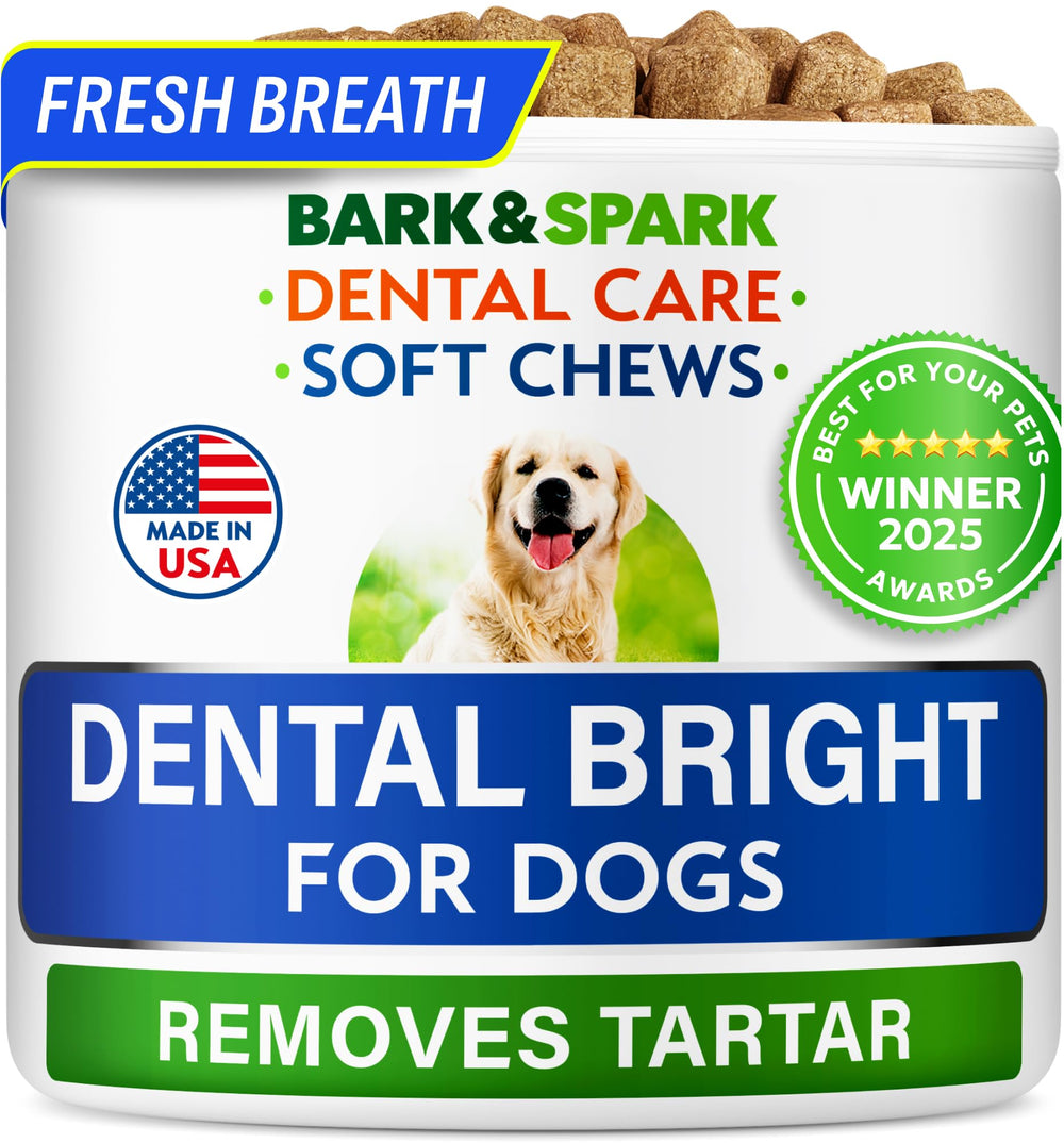 BARK&SPARK packaging showing the dog teeth chew for daily oral care