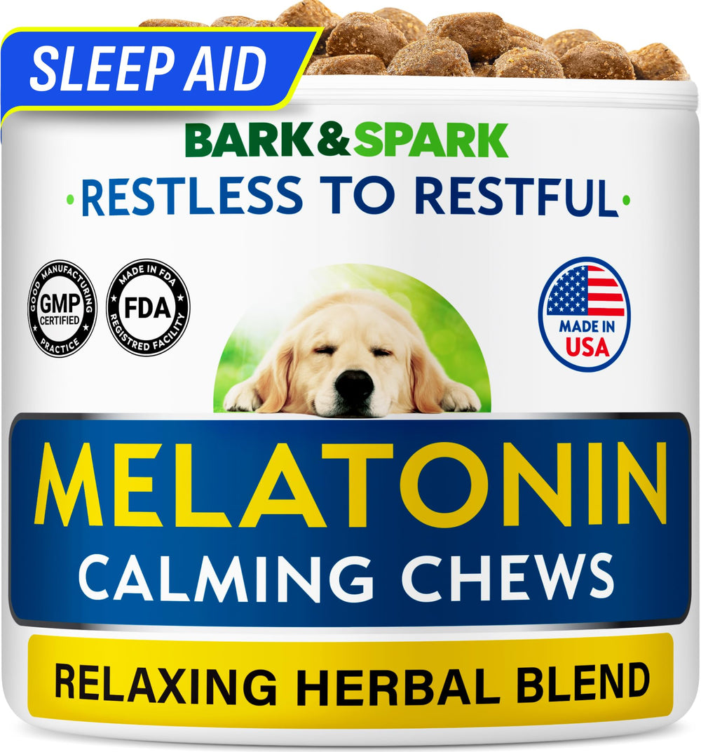 BARK&SPARK MAX Strength calming chews pack shot for dogs.