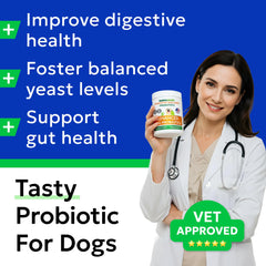 Bark&Spark label detail highlights 60B CFU and five probiotic strains.