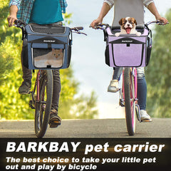 BARKBAY dog bike basket side view highlighting portability for city commutes