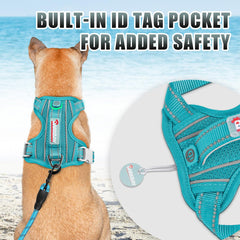 BARKBAY nylon harness with anti-chafe padding stays comfortable on long sessions.
