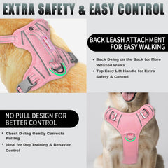 BARKBAY reflective strips on harness for high visibility during walks