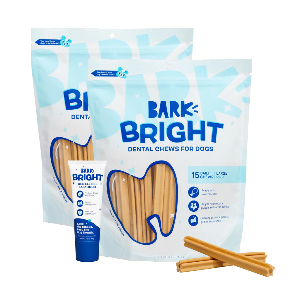 BarkBox Bright dental sticks ridges close-up for plaque scrubbing