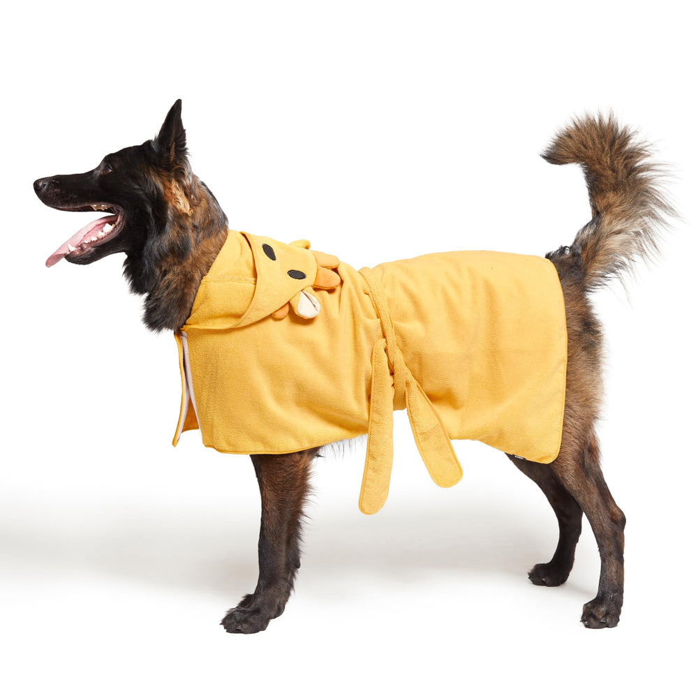 Barkbox dog bathrobe fast-drying fabric for post-bath coziness