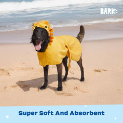 Barkbox dog bathrobe machine washable for easy post-cleanup care