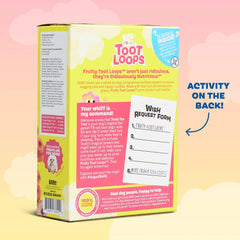 BarkBox Fruity Toot Loops packaging box, fresh and convenient for monthly treats.