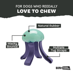 Jelly Fetch glows in the dark after sun exposure for extended playtime.