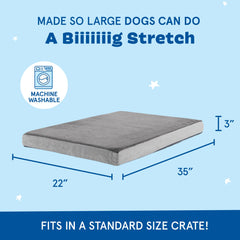Barkbox large dog bed offers ample space for big breeds to rest.