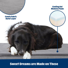 BARKBOX XL orthopedic bed dimensions 41 by 29 by 4 inches for large dogs