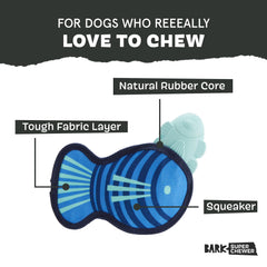 BarkBox Rad Herring rip-away layer exposed for dog surprise