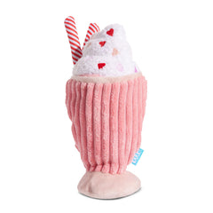 BarkBox Red Whine Milkshake toy squeaker for lively fetch and chew sessions
