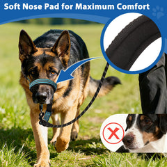 BARKLESS Head Collar soft padded nose area enhances comfort during wear.