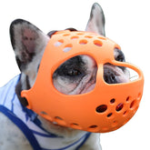 BARKLESS short snout muzzle front view shows breathable design for flat-faced dogs