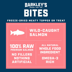 Barkley’s Bag Salmon Bites close-up of salmon nuggets for quick rewards.