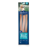 Barkworthies odor-free 12-inch bully sticks pack shot showing safe long-lasting chew for dogs
