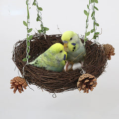 Barn Eleven rattan nest safe secure perch for calm cage time.